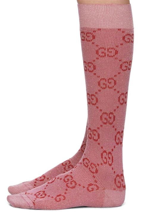 pink red gucci socks|pink Gucci socks for women.